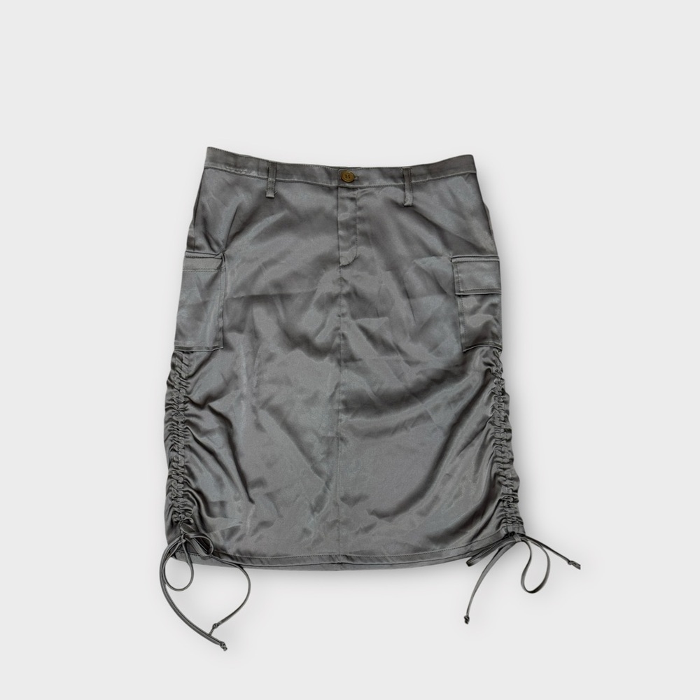 XXI Grey Ruched Cargo Skirt – Size M